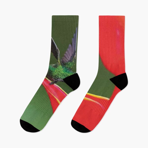 Item preview, Fiery Throated Hummingbird  Feeding On Red Wildflower designed and sold by HammiltenJohn.