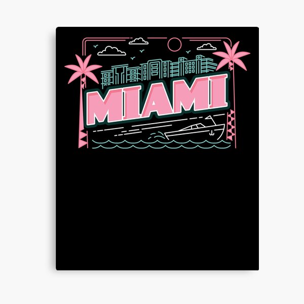 Miami - Florida Vaperwave Synthwave 80s Style Retro Design" Poster For