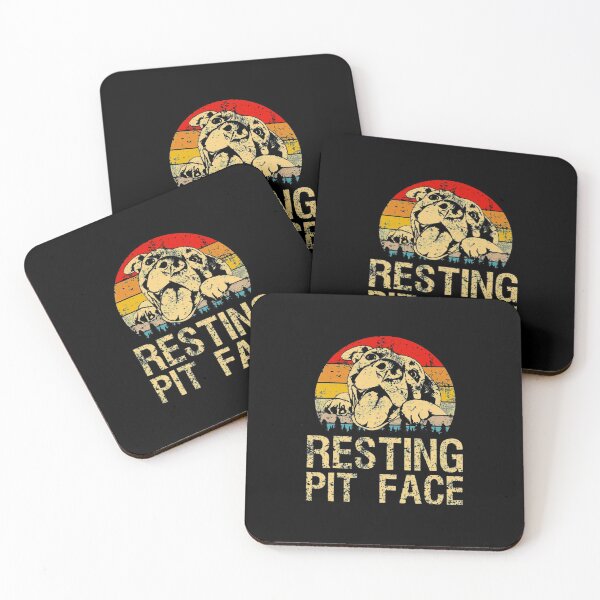 Item preview, Pitbull Resting Pit Face - Vintage Funny Pitbull Lovers designed and sold by wowart4u.