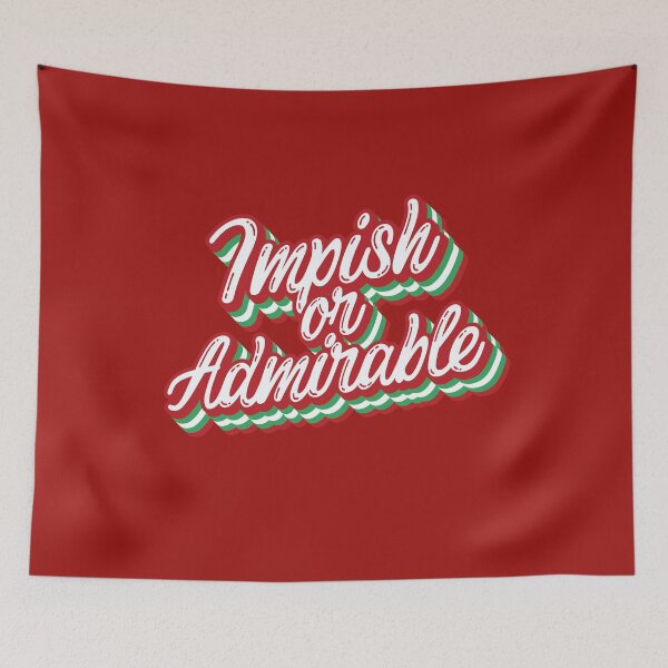 Item preview, Impish or Admirable Belsnickel Christmas Typography The Office Fan designed and sold by GRAPHICxBOMB.