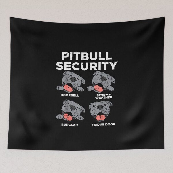 Item preview, Pitbull Security Funny Pitties Pitty Dog Lover Owner designed and sold by wowart4u.