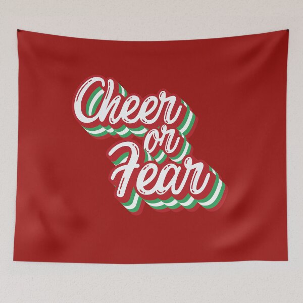 Item preview, Cheer Or Fear Belsnickel Christmas Typography The Office Fan designed and sold by GRAPHICxBOMB.