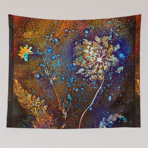 Item preview, Botanical cyanotype wildflower 1 designed and sold by Red Witch Art.