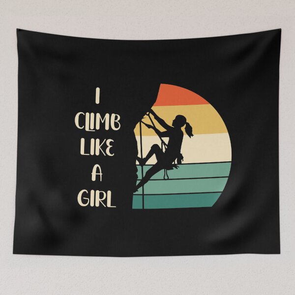 Item preview, I Climb Like A Girl - Vintage Light Sunset designed and sold by Trinket-Trickster.