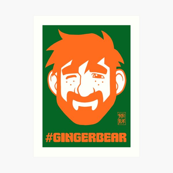 ADAM LIKES GINGER Art Print
