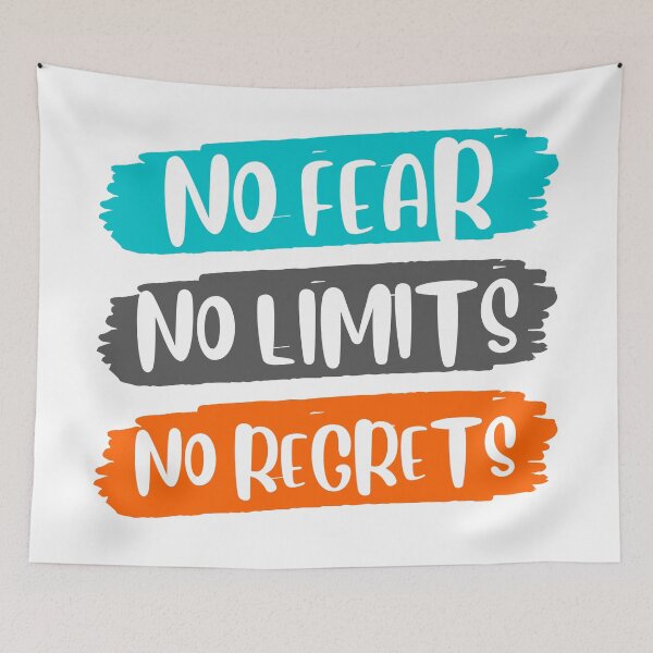 Item preview, no fear no limits no regrets no excuses designed and sold by InsaneCorner.