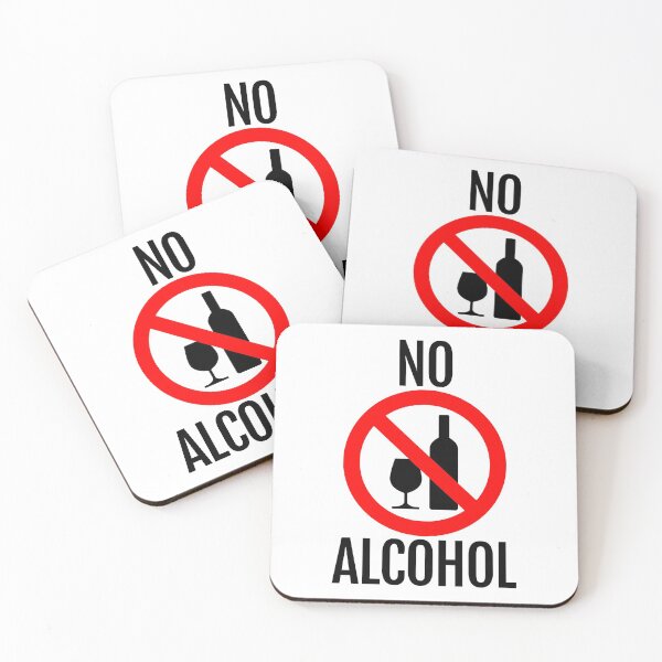 Item preview, No Alcohol - Anti-Alcohol Sign for Homes or Businesses designed and sold by CoolArtGeek.