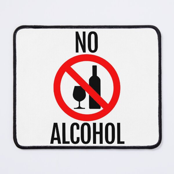 Item preview, No Alcohol - Anti-Alcohol Sign for Homes or Businesses designed and sold by CoolArtGeek.