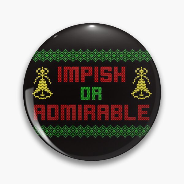 Item preview, Belsnickel Impish or Admirable Christmas Sweater Cross Stitch Office Dwight Holiday Quote designed and sold by GRAPHICxBOMB.