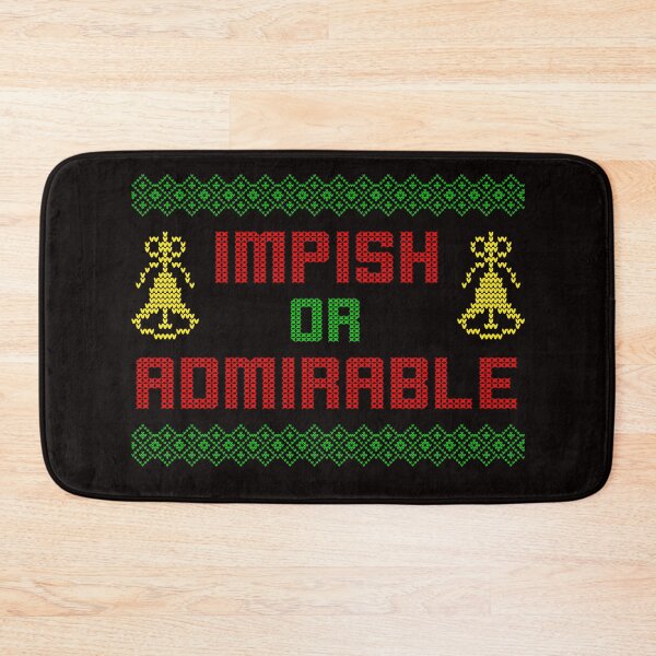 Item preview, Belsnickel Impish or Admirable Christmas Sweater Cross Stitch Office Dwight Holiday Quote designed and sold by GRAPHICxBOMB.