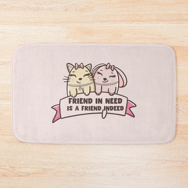 Item preview, Friend in need is a friend indeed | two cats best friends designed and sold by Giovanni's  Brown Quotes.