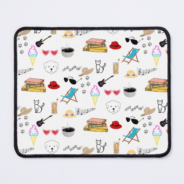 Item preview, Dog, cat, music, guitar, paws, beach, sunglasses, books, ice cream designed and sold by Echo Aesthetics.