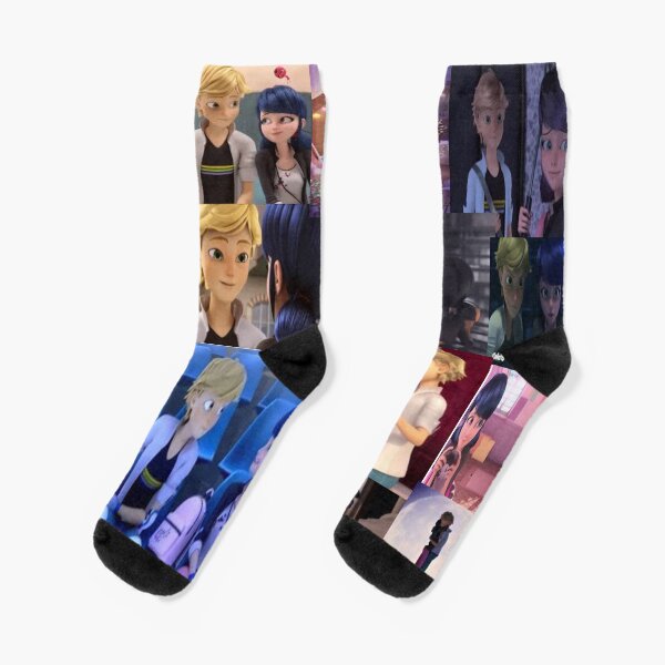 Miraculous Ladybug Cat Noir Dupain Cheng Ladynoir Socks