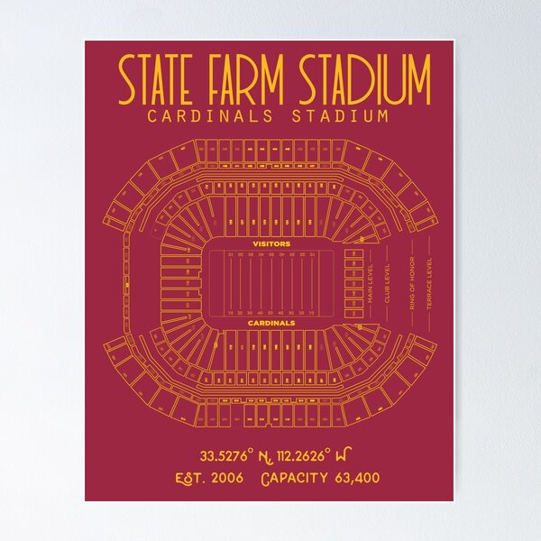 Artikel-Vorschau von Arizona Cardinals-Stadion, designt und verkauft von Birch Trail Boutique.
