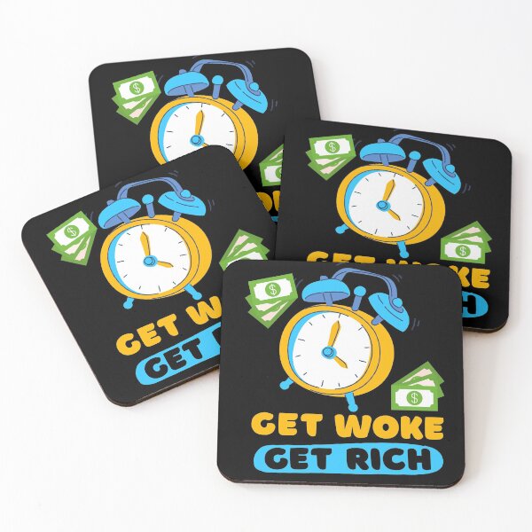 Item preview, get woke get rich designed and sold by InsaneCorner.