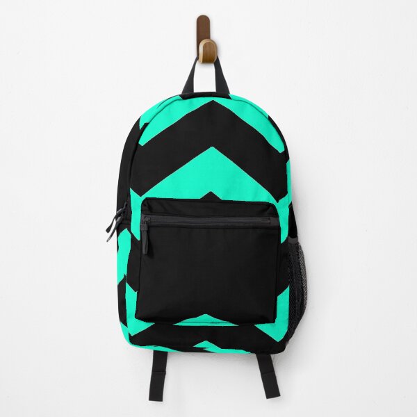 Item preview, AQUA AND BLACK CHEVRON ZIG ZAG HALF TONE PATTERN - BY OZCUSHIONSTOO designed and sold by ozcushionstoo.