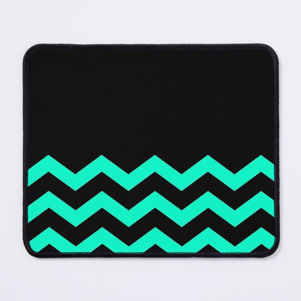 Item preview, AQUA AND BLACK CHEVRON ZIG ZAG  HALF TONE PATTERN - BY OZCUSHIONSTOO designed and sold by ozcushionstoo.