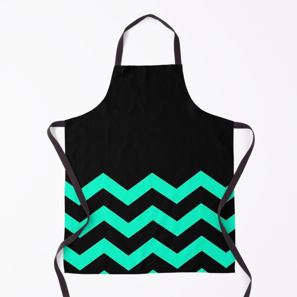 Item preview, AQUA AND BLACK CHEVRON ZIG ZAG  HALF TONE PATTERN - BY OZCUSHIONSTOO designed and sold by ozcushionstoo.