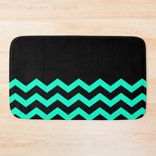 Item preview, AQUA AND BLACK CHEVRON ZIG ZAG  HALF TONE PATTERN - BY OZCUSHIONSTOO designed and sold by ozcushionstoo.