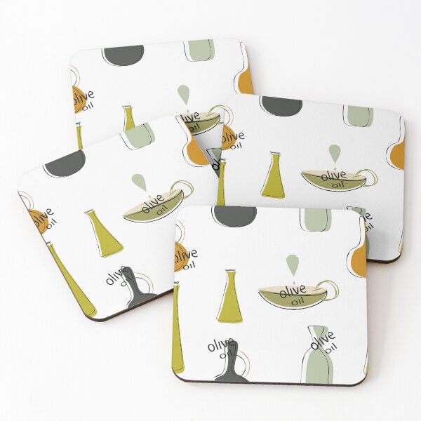 Item preview, Olive oil abstract bottle  seamless pattern. designed and sold by TaniaArtDesign.