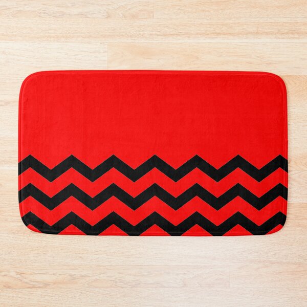 Item preview, BLACK AND RED CHEVRON ZIG ZAG  HALF TONE PATTERN - BY OZCUSHIONSTOO designed and sold by ozcushionstoo.