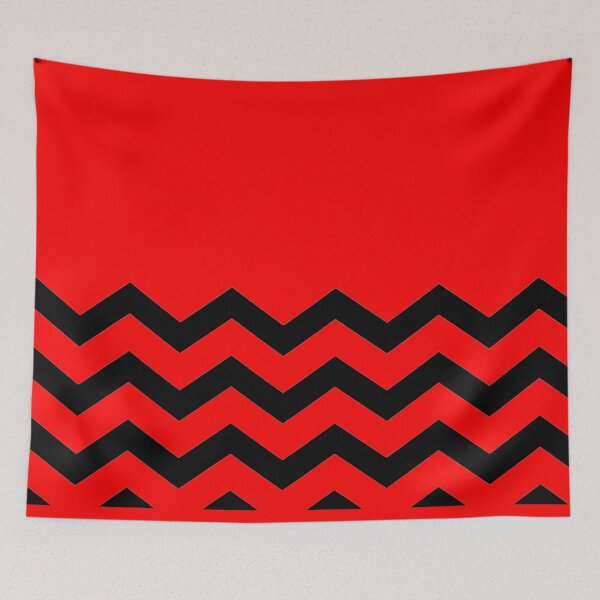 Item preview, BLACK AND RED CHEVRON ZIG ZAG  HALF TONE PATTERN - BY OZCUSHIONSTOO designed and sold by ozcushionstoo.