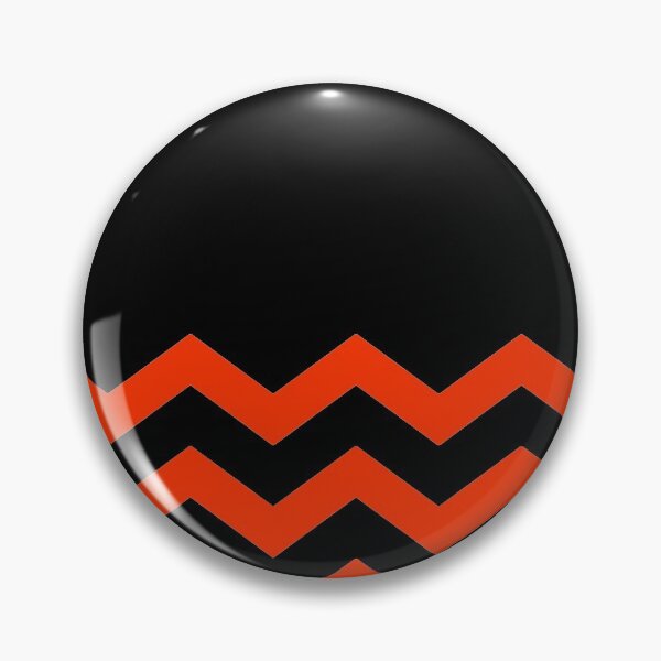 Item preview, BLACK AND ORANGE CHEVRON HALF SOLID HALF CHEVRON DESIGN  designed and sold by ozcushionstoo.