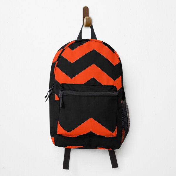 Item preview, BLACK AND ORANGE CHEVRON HALF SOLID HALF CHEVRON DESIGN designed and sold by ozcushionstoo.