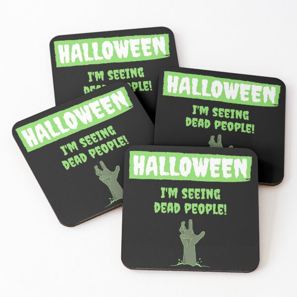 Item preview, Halloween: I'm Seeing Dead People! (green outline version) designed and sold by CherryDamzel.