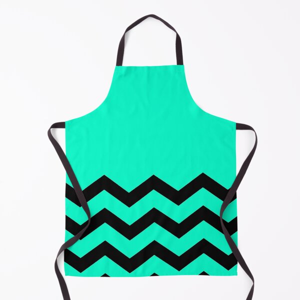 Item preview, BLACK AND AQUA CHEVRON ZIG ZAG HALF TONE PATTERN - BY OZCUSHIONSTOO designed and sold by ozcushionstoo.