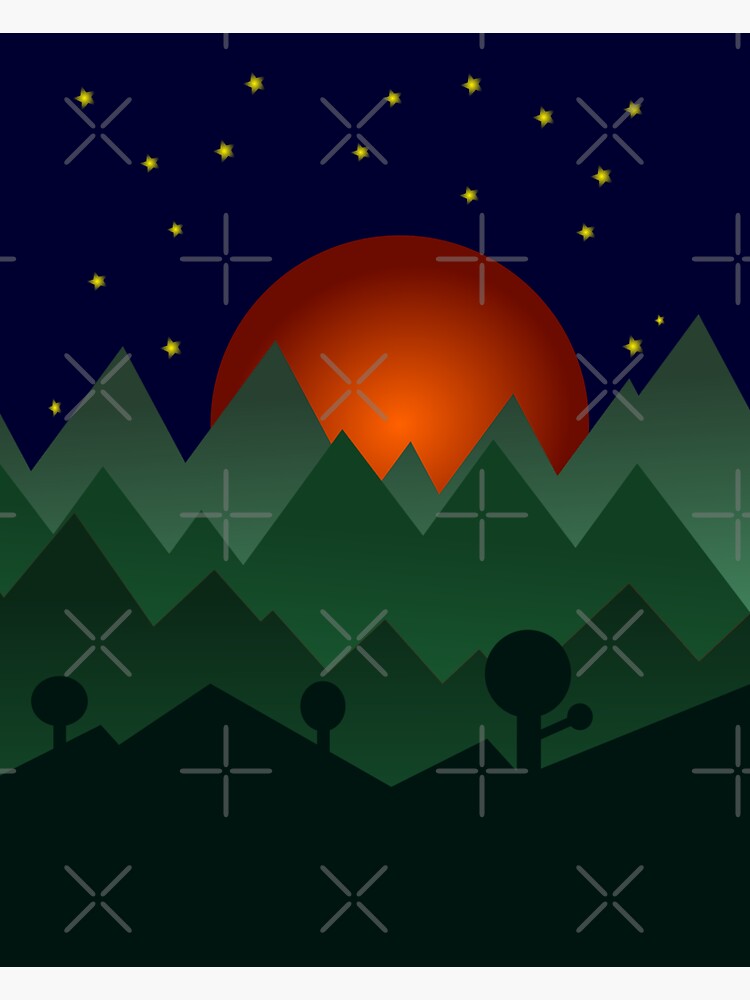Thumbnail 3 of 3, Sticker, Summernight designed and sold by uniquesanja.
