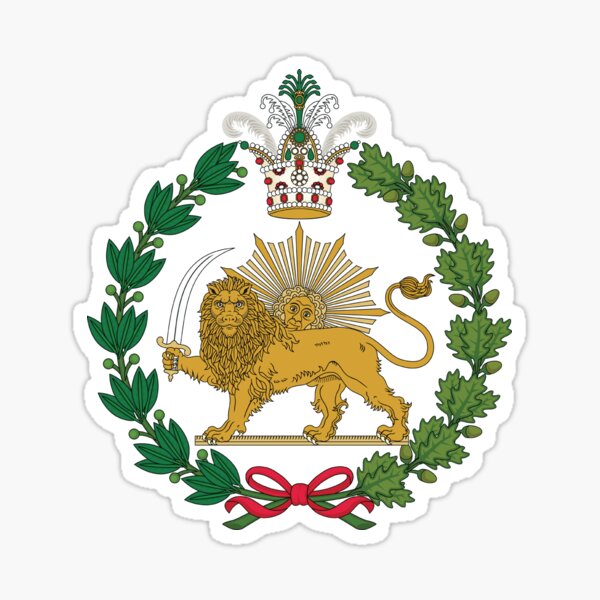 Item preview, Shir-o-Khorshid Lion Iran National Flag Lion and Sun Symbol designed and sold by signsandsymbols.