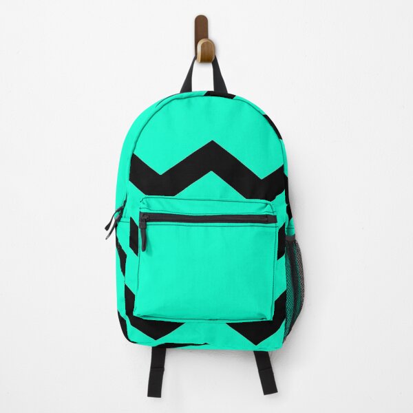Item preview, BLACK AND AQUA CHEVRON ZIG ZAG HALF TONE PATTERN - BY OZCUSHIONSTOO designed and sold by ozcushionstoo.