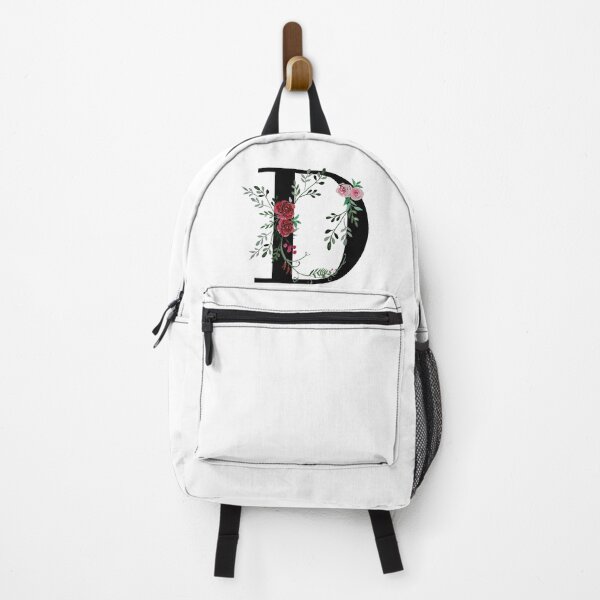 Item preview, Letter D Initials monogram floral designed and sold by Saba-Red-Ideas.