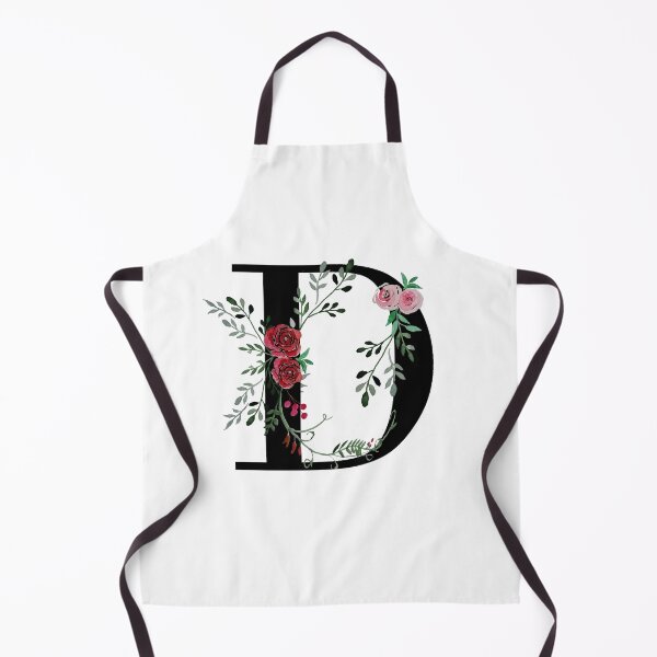 Item preview, Letter D Initials monogram floral designed and sold by Saba-Red-Ideas.