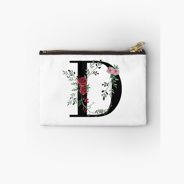 Item preview, Letter D Initials monogram floral designed and sold by Saba-Red-Ideas.
