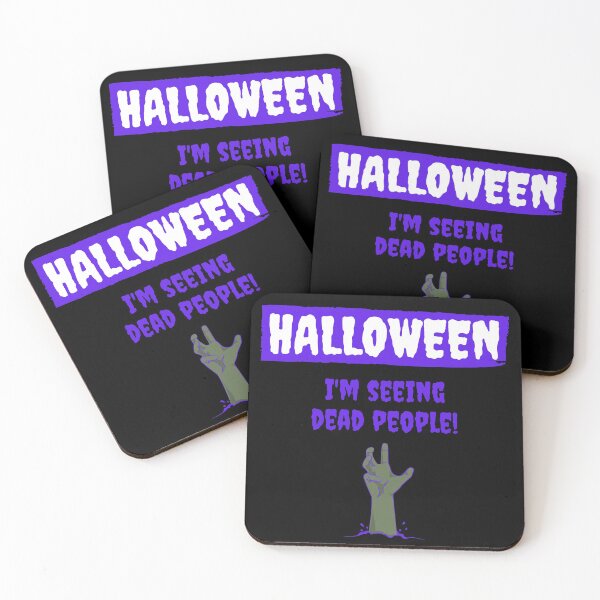 Item preview, Halloween: I'm Seeing Dead People! (purple outline version) designed and sold by CherryDamzel.