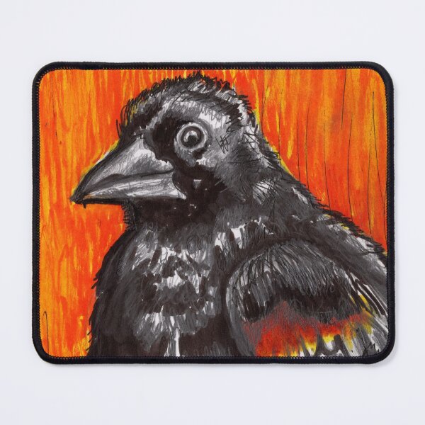 Item preview, Black Bird with Orange and Yellow Wing designed and sold by KLoganArt.