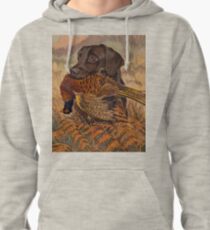 Vintage Chocolate Lab Hunting Pullover Hoodie