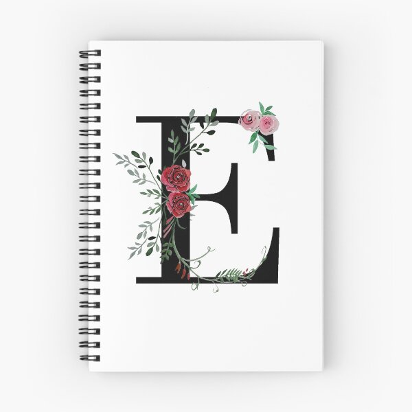 Item preview, Letter E Initials monogram floral designed and sold by Saba-Red-Ideas.
