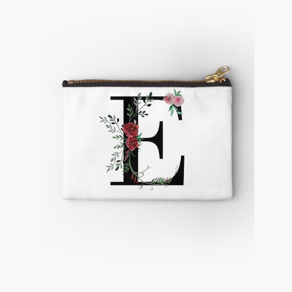 Item preview, Letter E Initials monogram floral designed and sold by Saba-Red-Ideas.