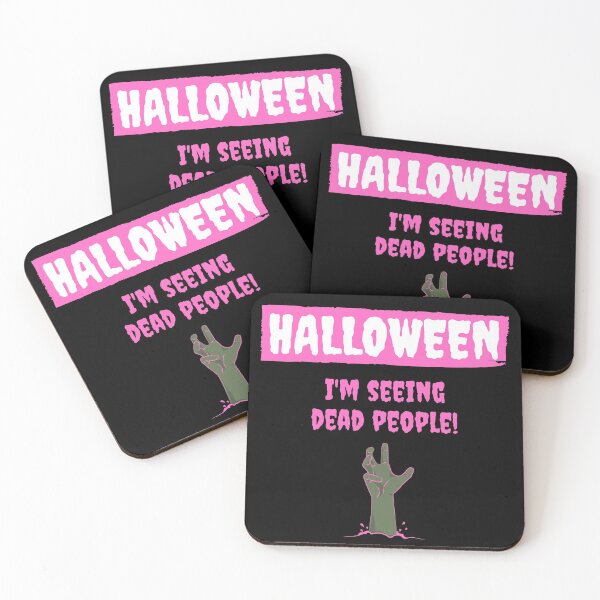 Item preview, Halloween: I'm Seeing Dead People! (pink outline version) designed and sold by CherryDamzel.