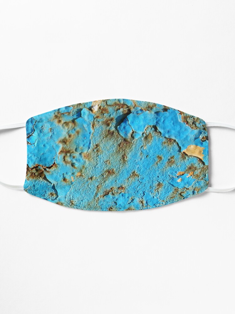 Alternate view of Turquoise Blue Flaking Paint with Rust Stains Mask