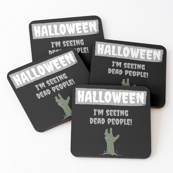 Item preview, Halloween: I'm Seeing Dead People! (gray outline version) designed and sold by CherryDamzel.