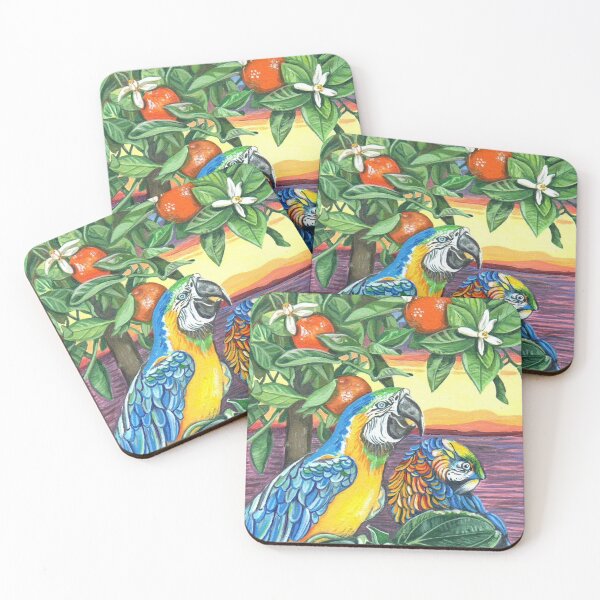 Item preview, Tropical parrots designed and sold by MarciaPynerArt.
