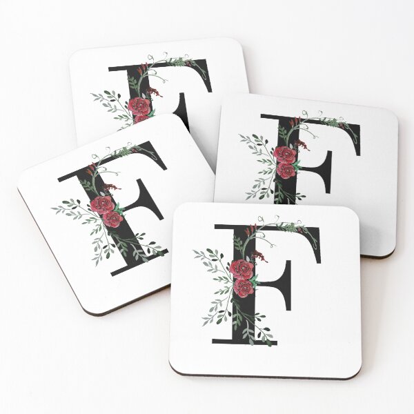 Item preview, Letra F Iniciales monograma floral designed and sold by Saba-Red-Ideas.