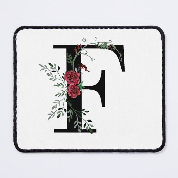 Item preview, Letter F Initials monogram floral designed and sold by Saba-Red-Ideas.