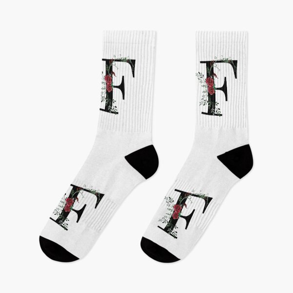 Item preview, Letter F Initials monogram floral designed and sold by Saba-Red-Ideas.