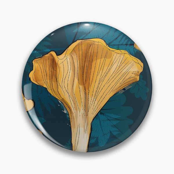 Item preview, Golden yellow chanterelle mushrooms designed and sold by tingbysanna.