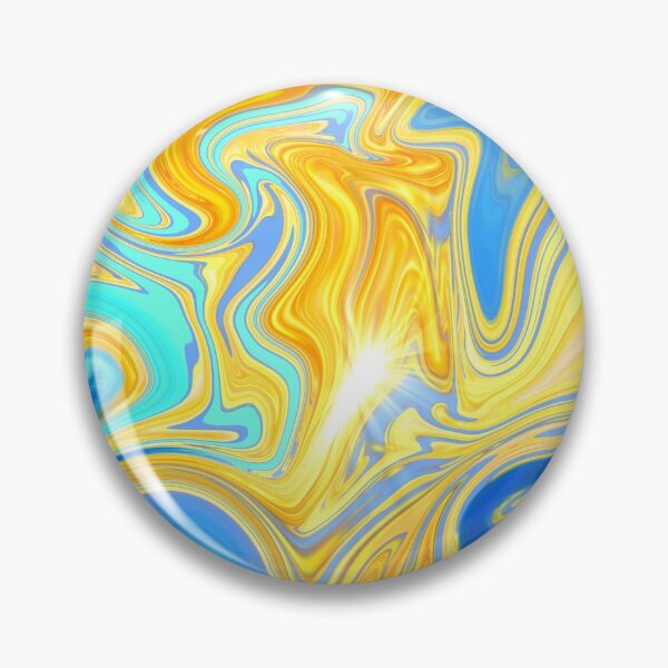 Item preview, Blue and Gold Marble Swirling Sky Abstract  designed and sold by Deborah Camp.